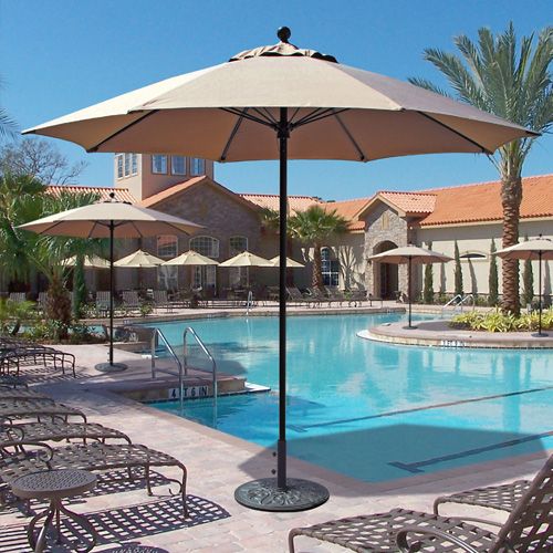 735-SC - Galtech Durable 9' Aluminum Heavy Duty Patio Umbrella