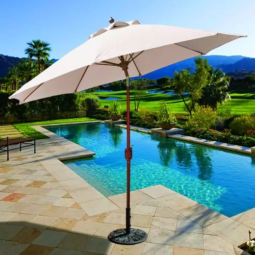 736 Sb Galtech 9 Sunbrella Aluminum Auto Tilt Patio Umbrella