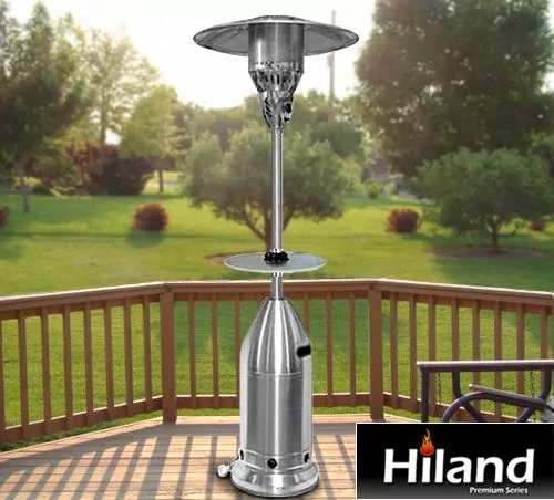 Hiland Stainless Steel Tapered Propane Patio Heater W Adjustable